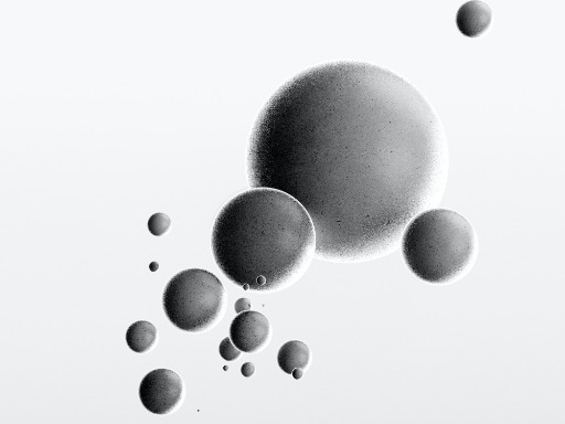 bubbles in black and white